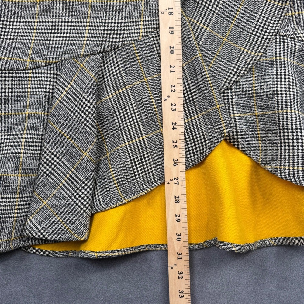 New York & Company Plaid Ruffle Mermaid Flare Skirt Grunge Y2K Academia Size 6 - Picture 8 of 13